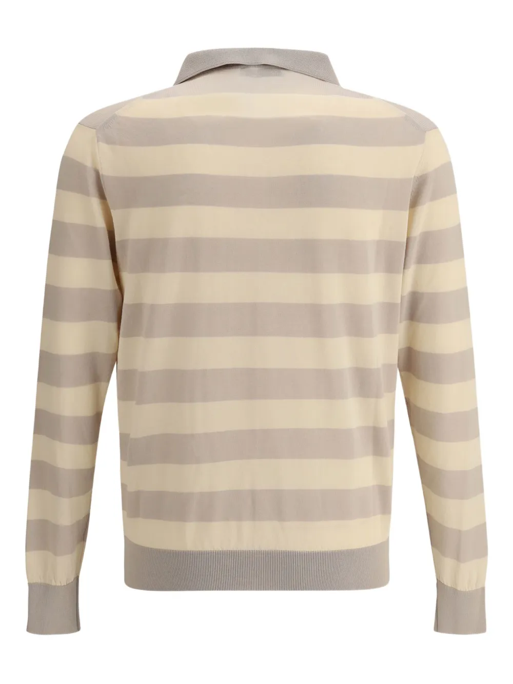 Cruna Portofino striped cotton polo shirt - Geel