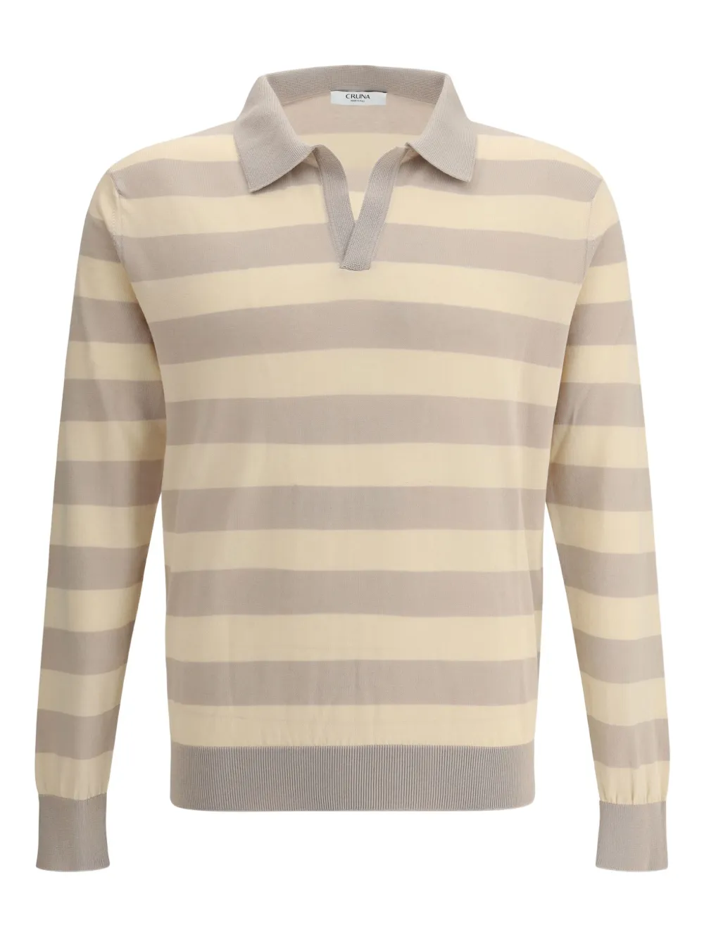 Portofino striped cotton polo shirt