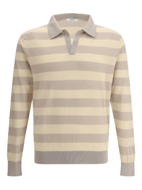 Cruna Portofino striped cotton polo shirt