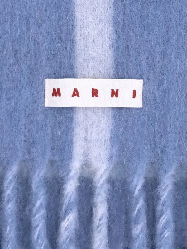 Marni ストライプ フリンジ スカーフ | ブルー | FARFETCH JP