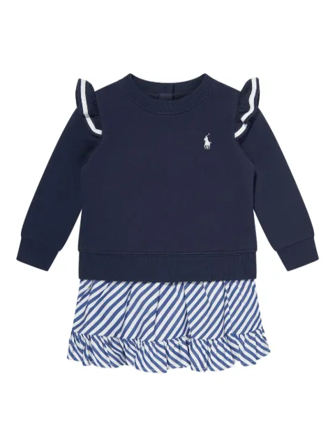 POLO RALPH LAUREN KIDS ruffled sweatshirt dress