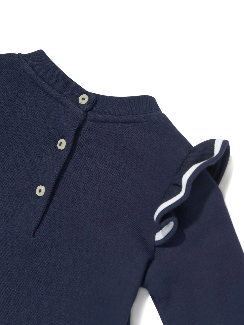 POLO RALPH LAUREN KIDS ruffled sweatshirt dress Navy