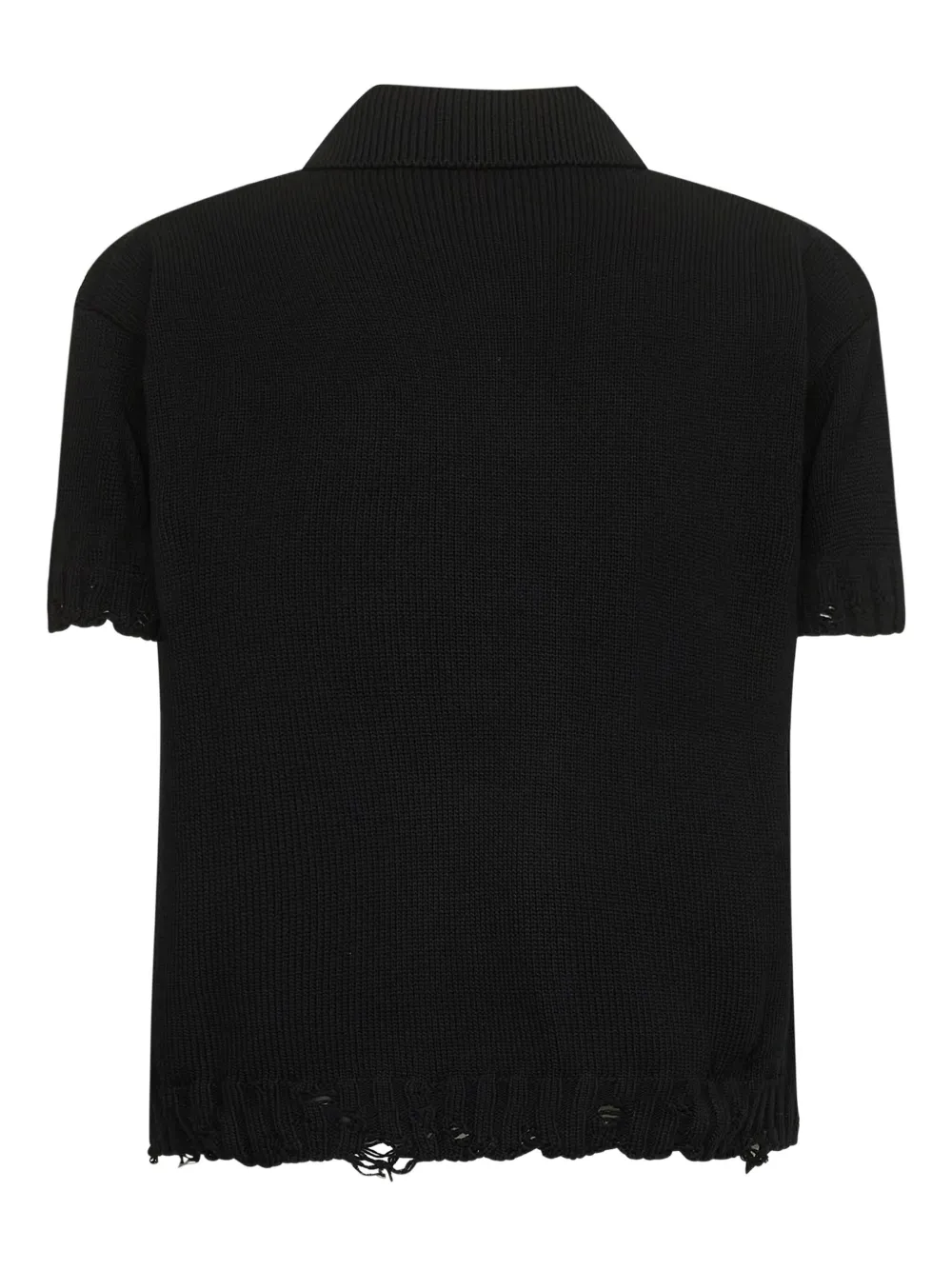 Marni ribbed-collar frayed-edge polo shirt | Image 2