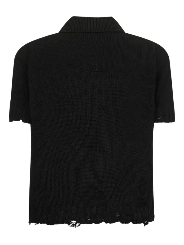 Marni フレイドエッジ ポロシャツ | ブラック | FARFETCH JP