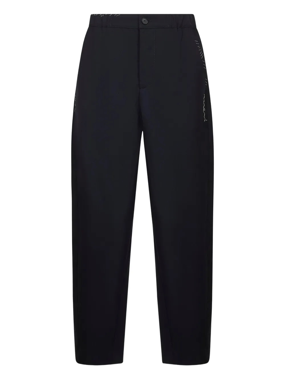 Marni embroidered pocket trousers Blauw