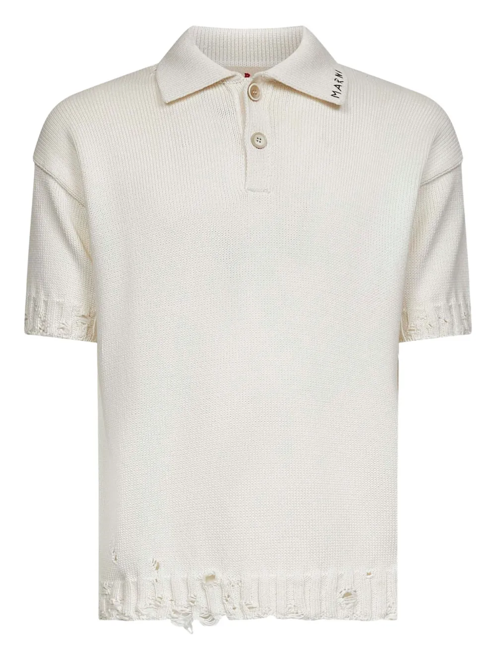 Marni playera tipo polo con logo bordado | neutro | Image 1