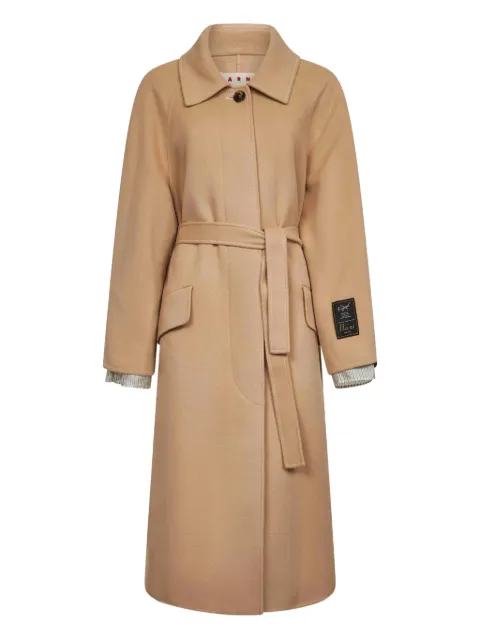 Marni belted raglan-sleeves coat