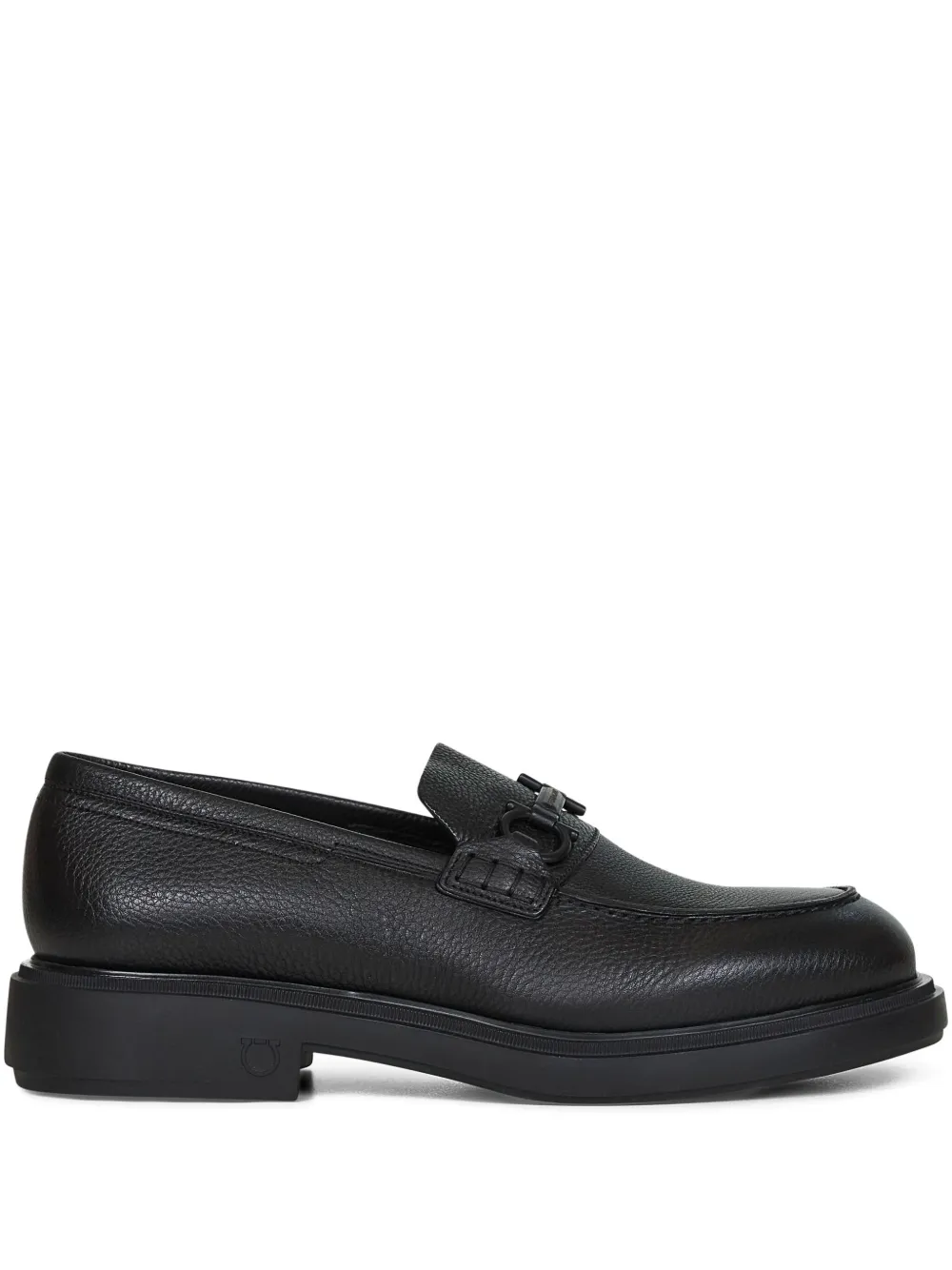 Ferragamo Gancini-detail loafers Zwart