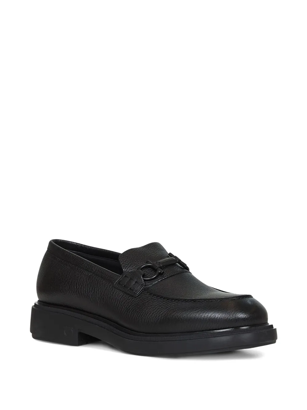 Ferragamo Gancini-detail loafers Black