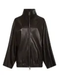 KHAITE high-collar zip-front jacket - Black