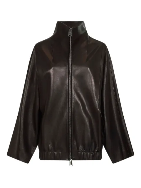 KHAITE high-collar zip-front jacket