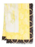 Pierre-Louis Mascia floral-print fringed scarf - Yellow