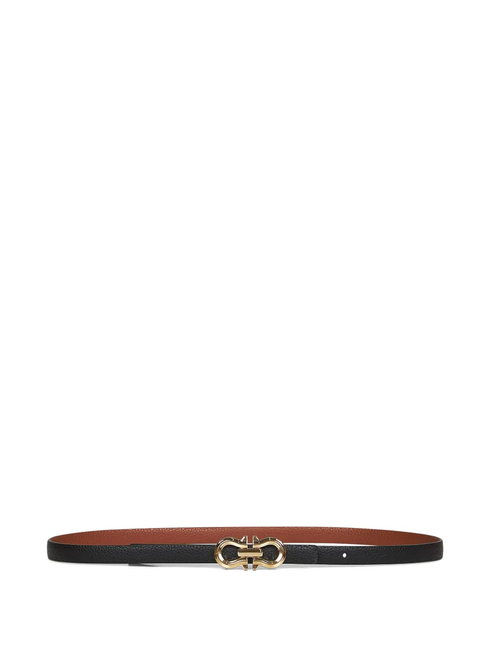 Ferragamo Riem met Gancini gesp Bruin