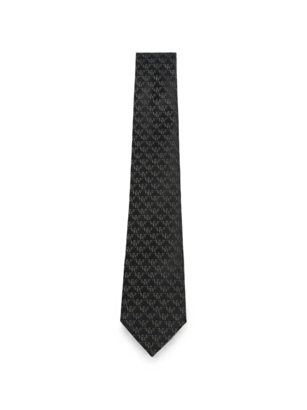 Emporio Armani logo-pattern tie - Nero