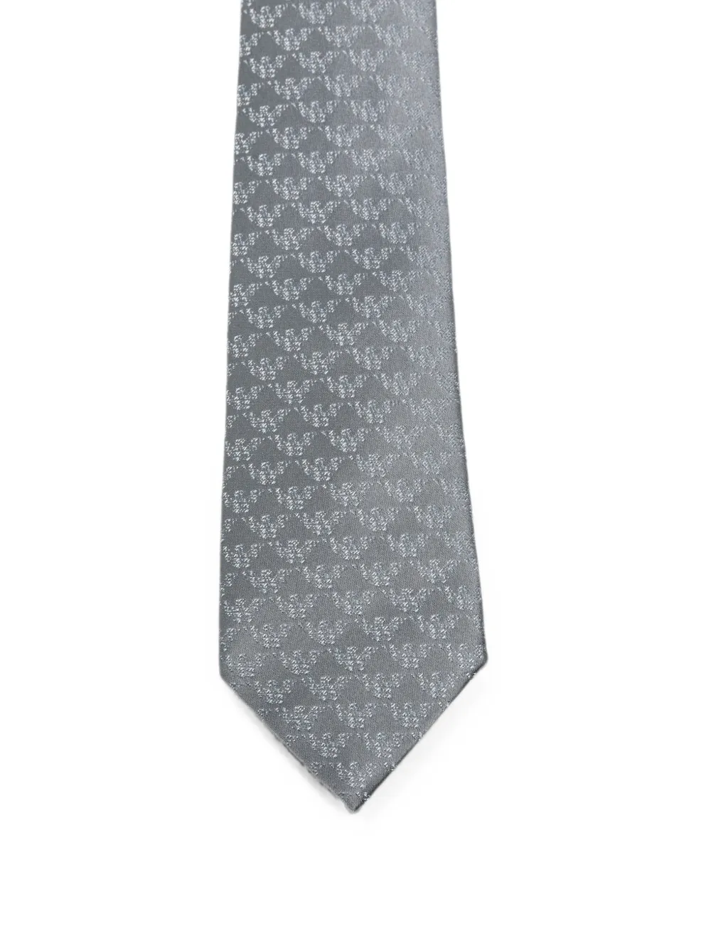 Emporio Armani Stropdas met logo-patroon Grijs