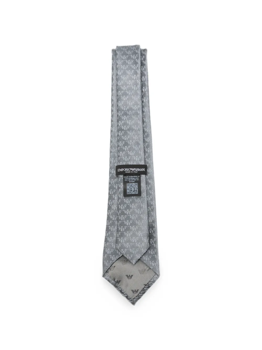 Emporio Armani Stropdas met logo-patroon Grijs