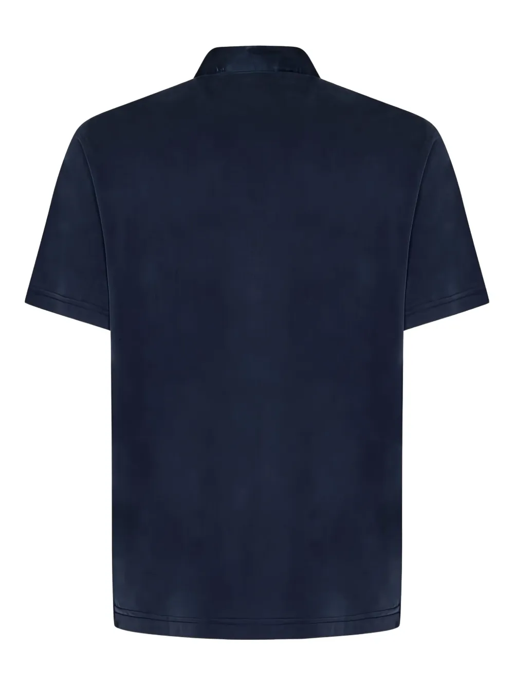 Low Brand mandarin-collar button-placket T-shirt - Blauw