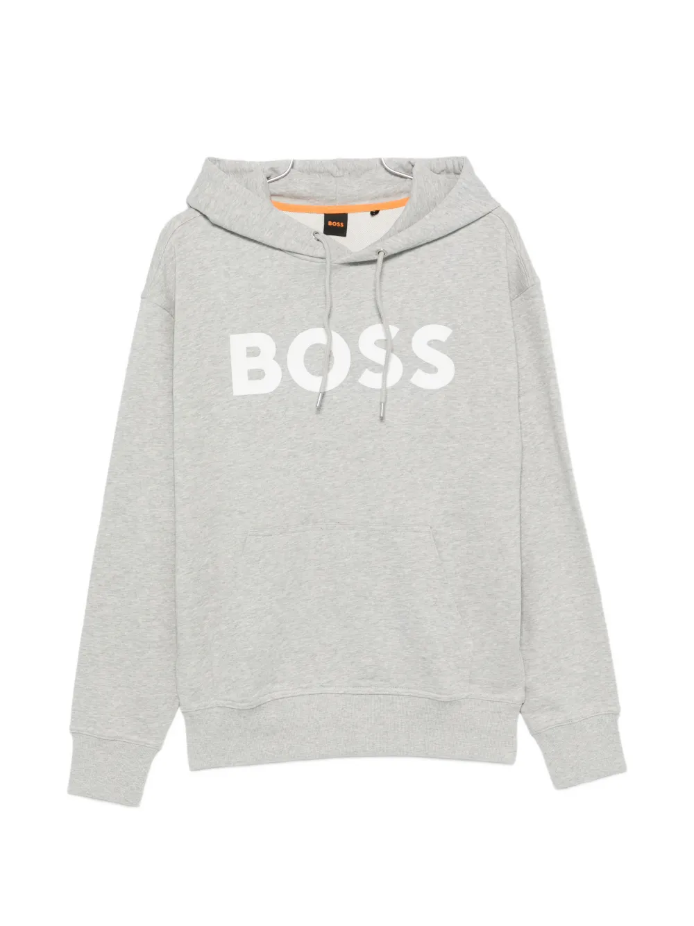 BOSS logo-print hoodie - Grigio