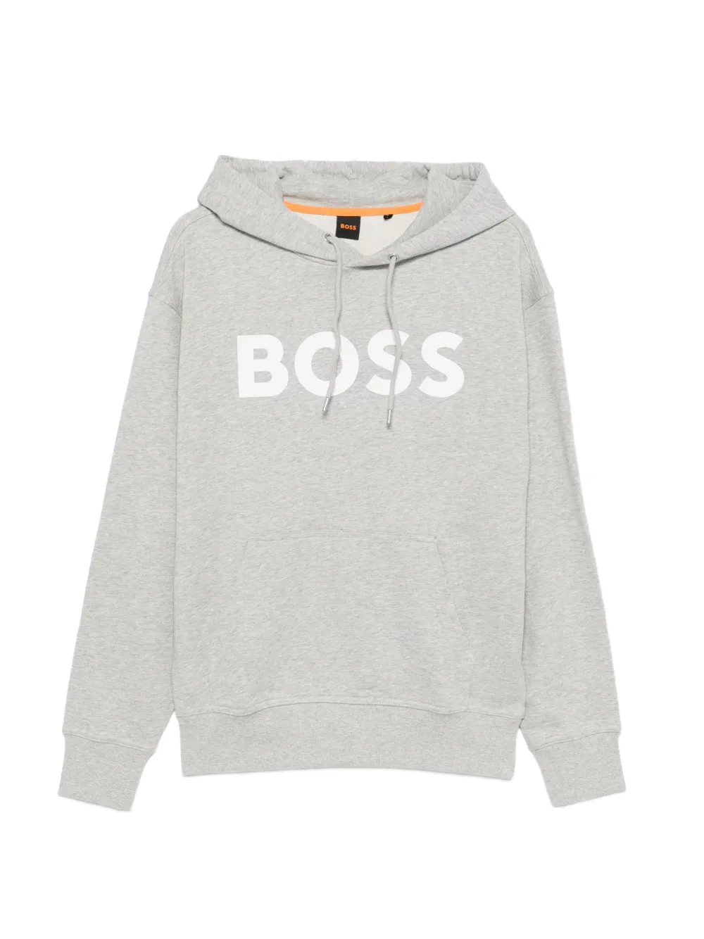 BOSS logo-print hoodie - Grigio
