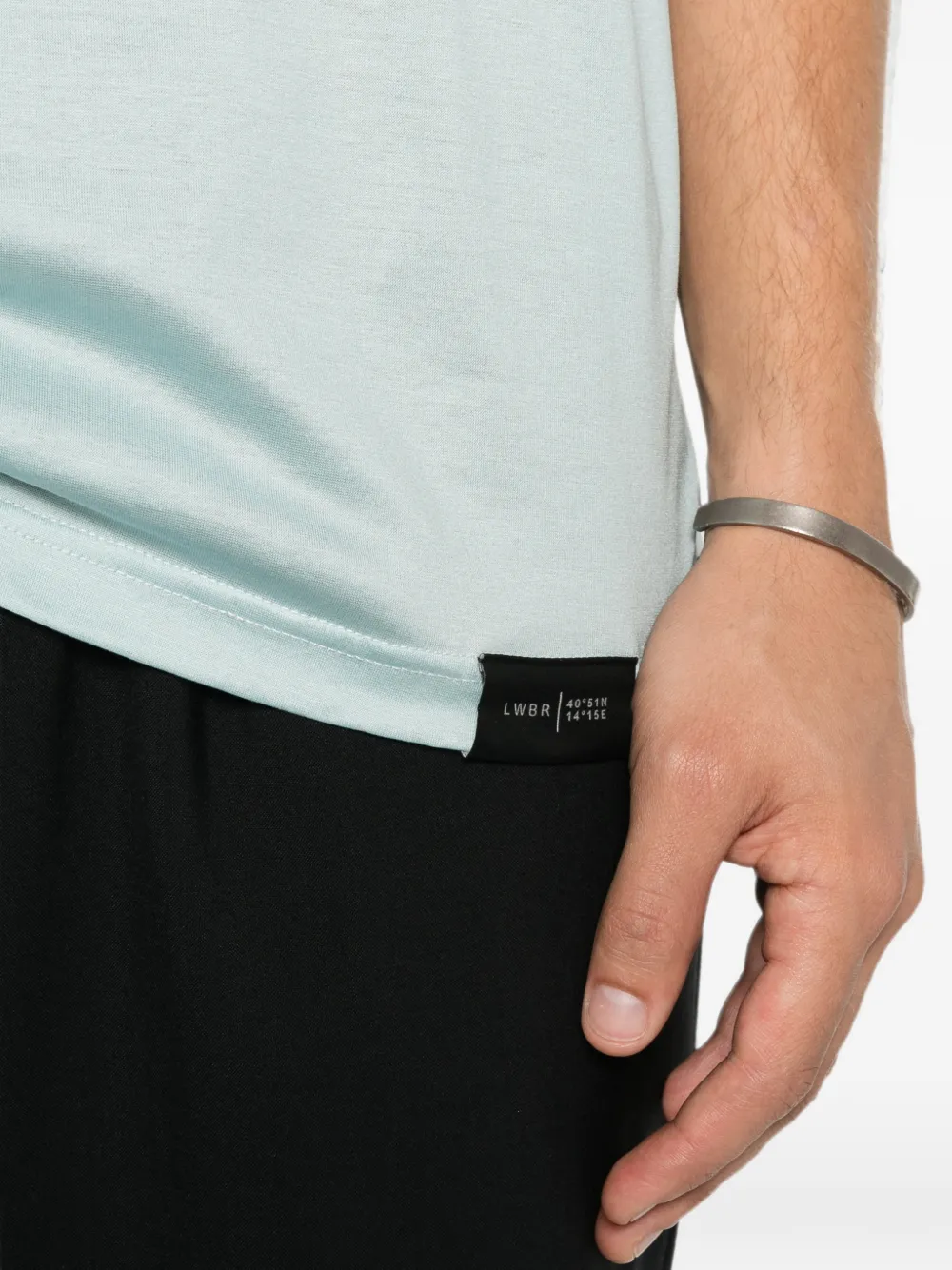 Low Brand T-shirt met ronde hals Blauw