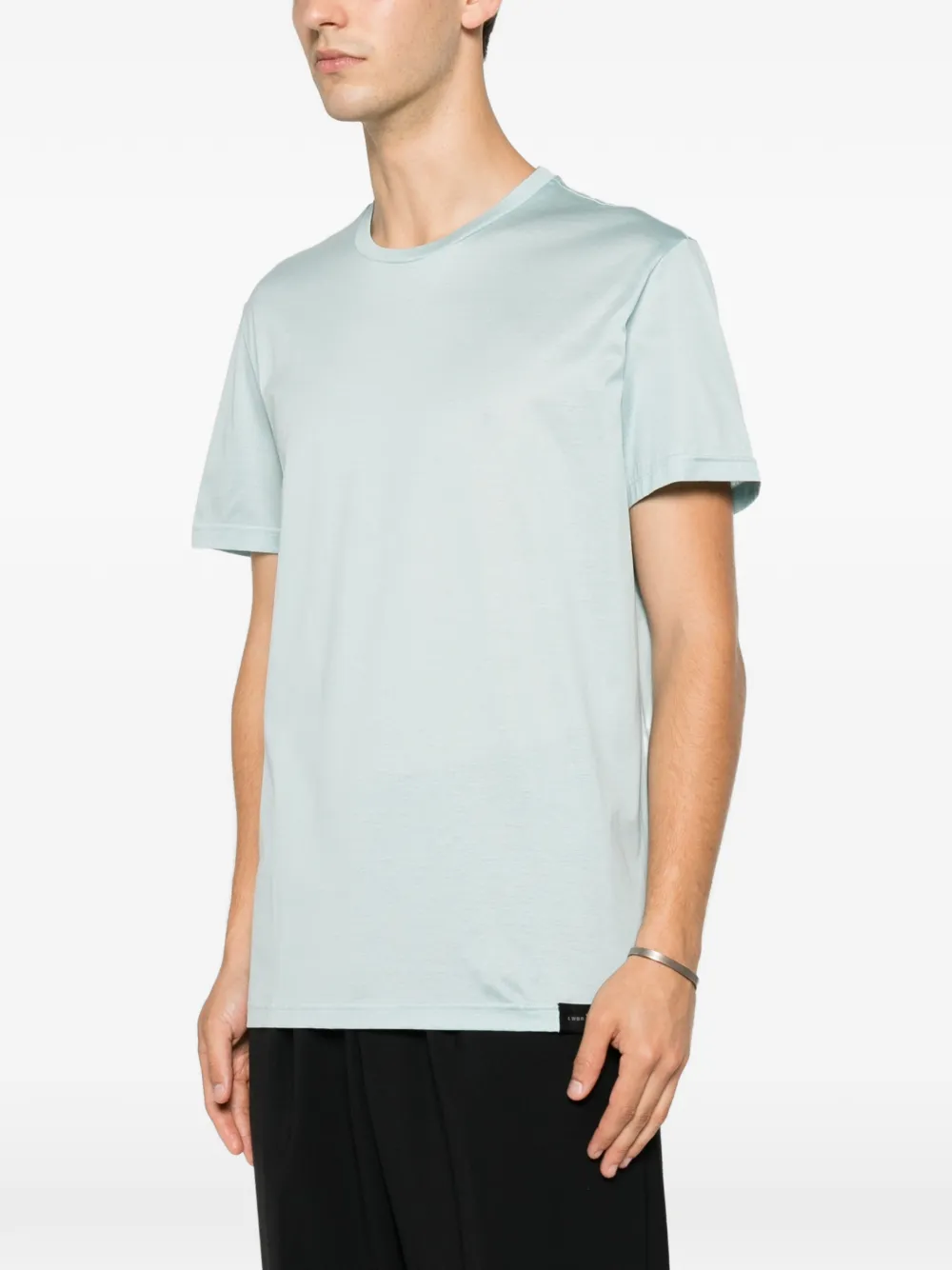 Low Brand T-shirt met ronde hals Blauw