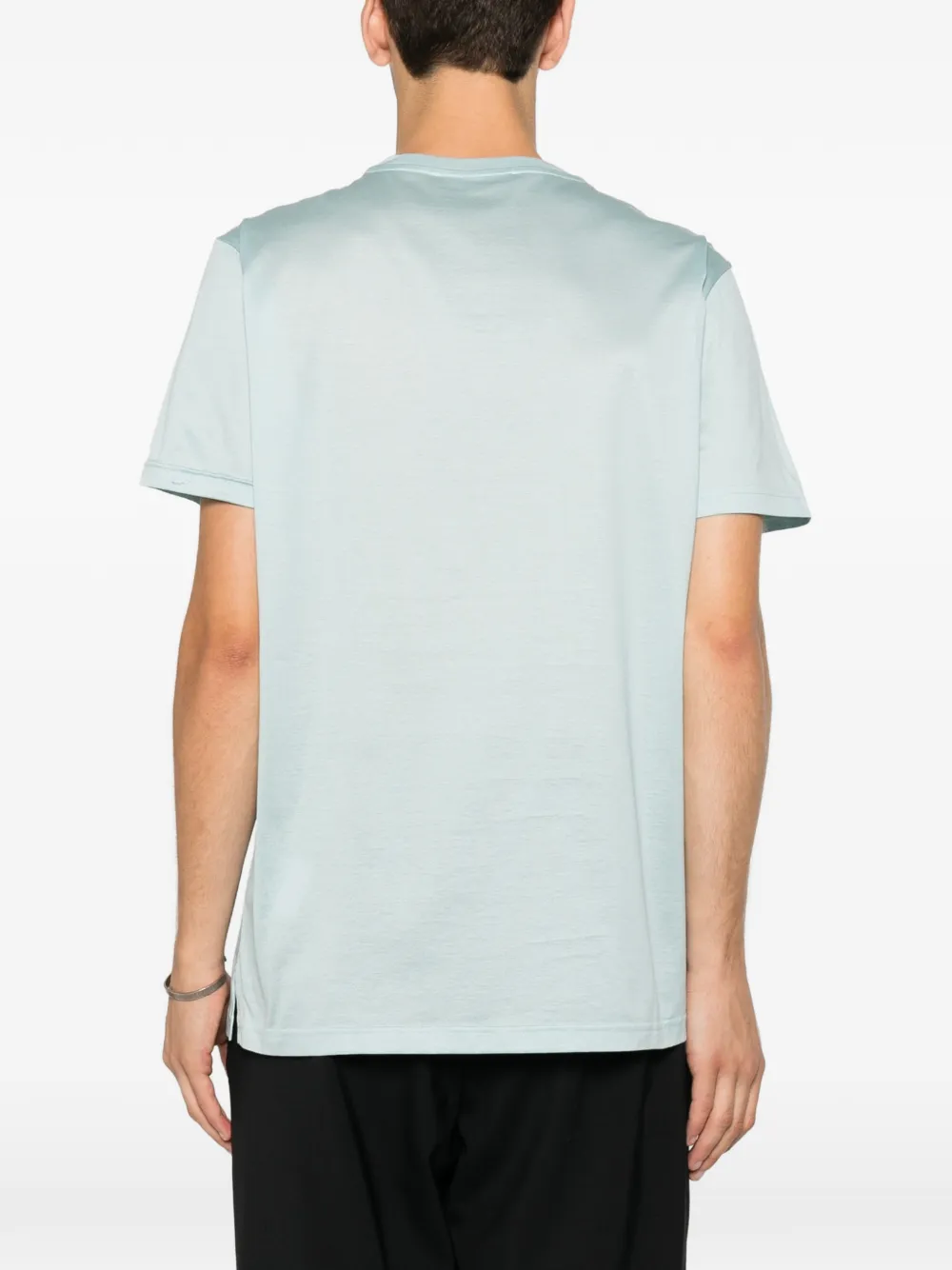 Low Brand T-shirt met ronde hals Blauw