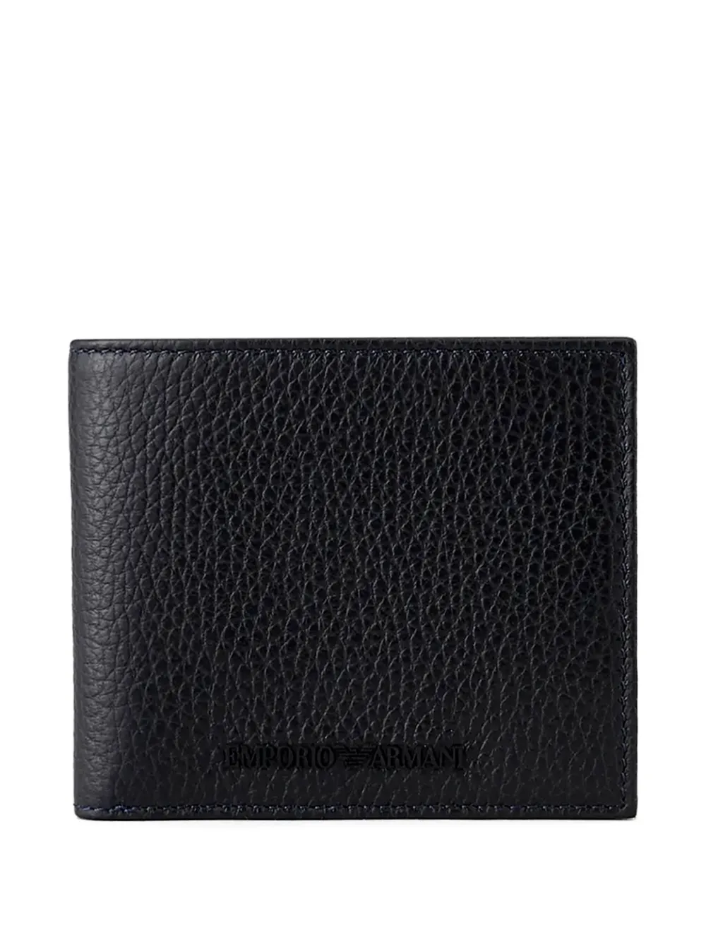 Emporio Armani Leren portemonnee Zwart