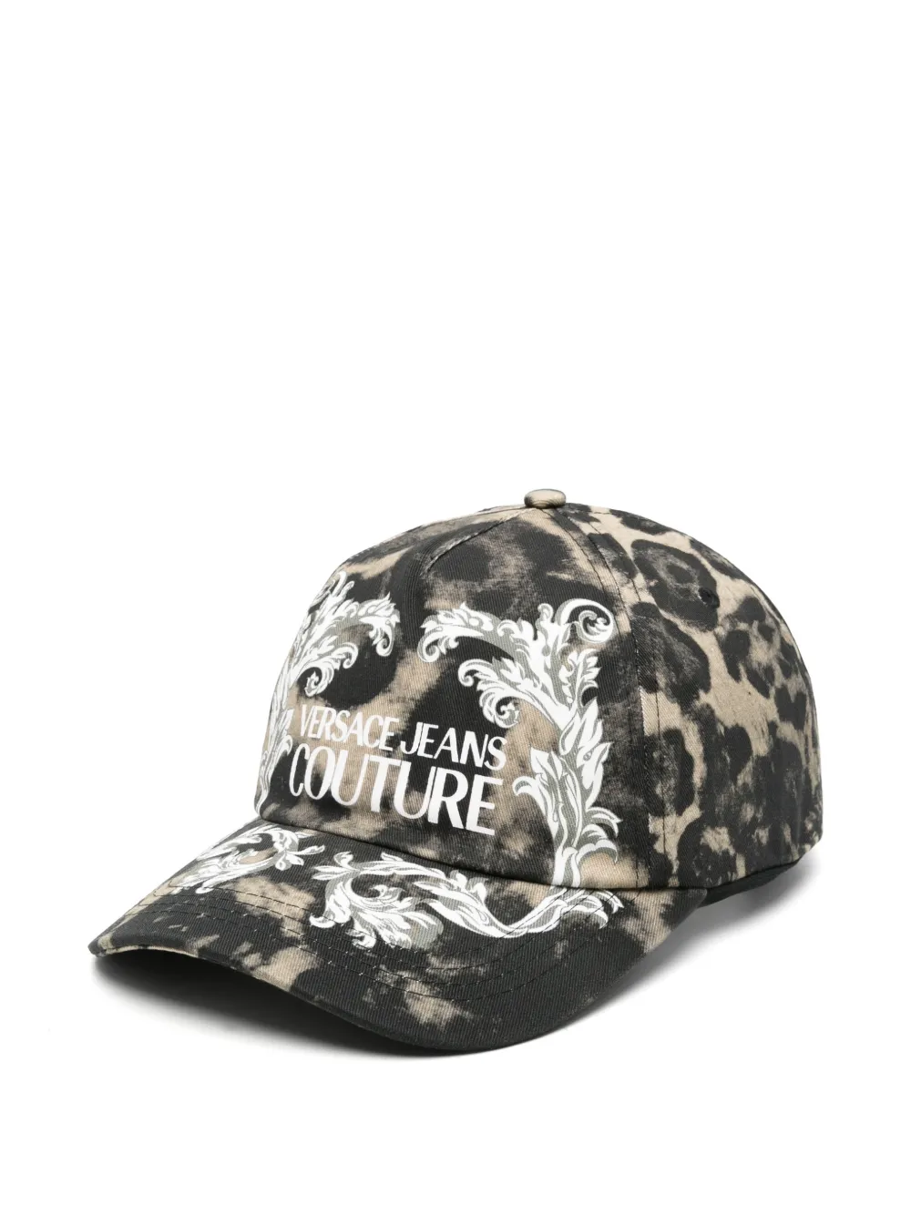 Versace Jeans Couture leopard-print Baroque-pattern baseball cap - Nero