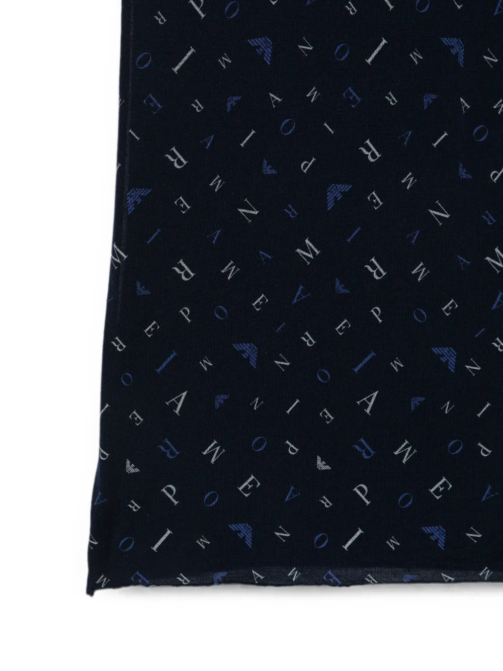 Emporio Armani Sjaal met logoprint Blauw