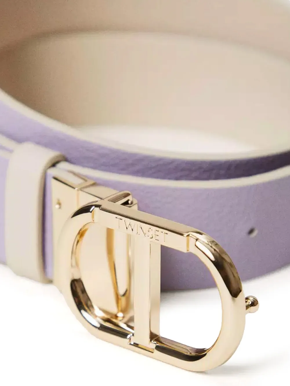 TWINSET buckle leather belt Beige