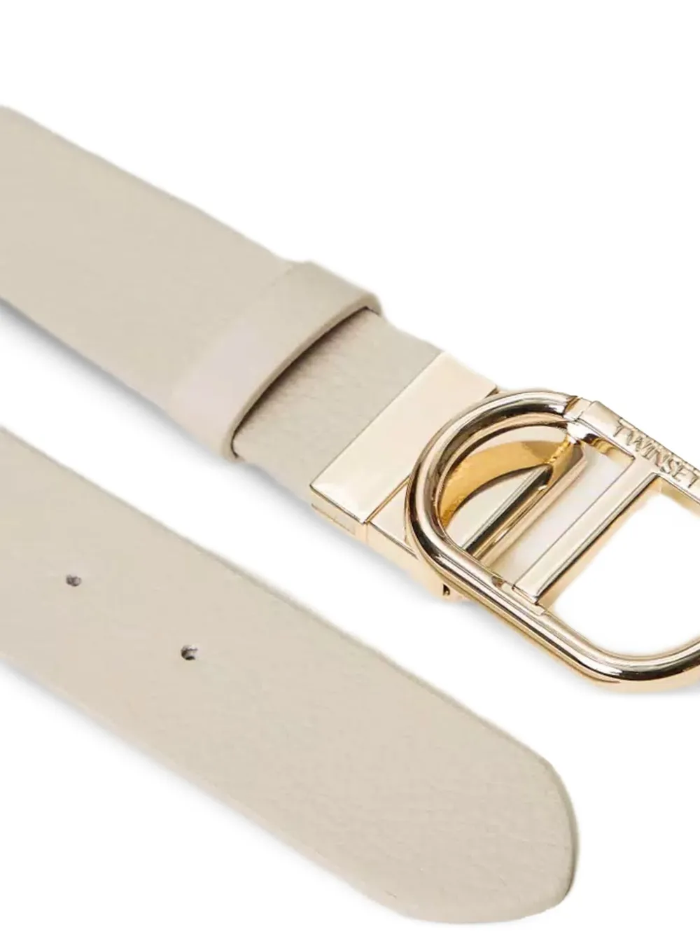 TWINSET buckle leather belt Beige