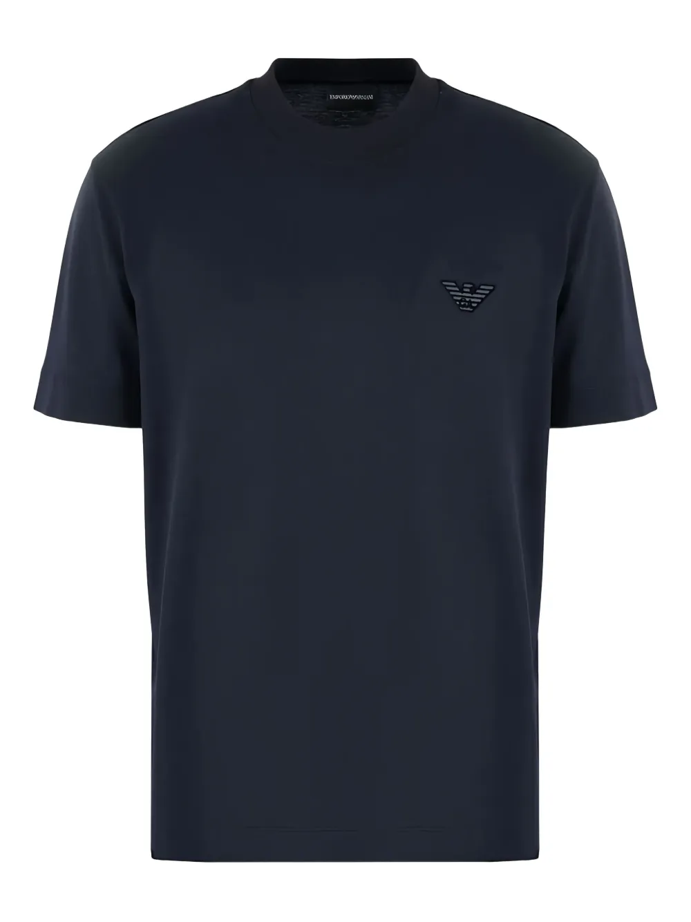 Emporio Armani logo eagle-embellished crew-neck T-shirt | Blue | Image 1