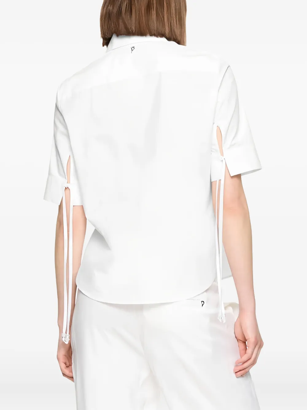 DONDUP drawstring-cuffs shirt Wit