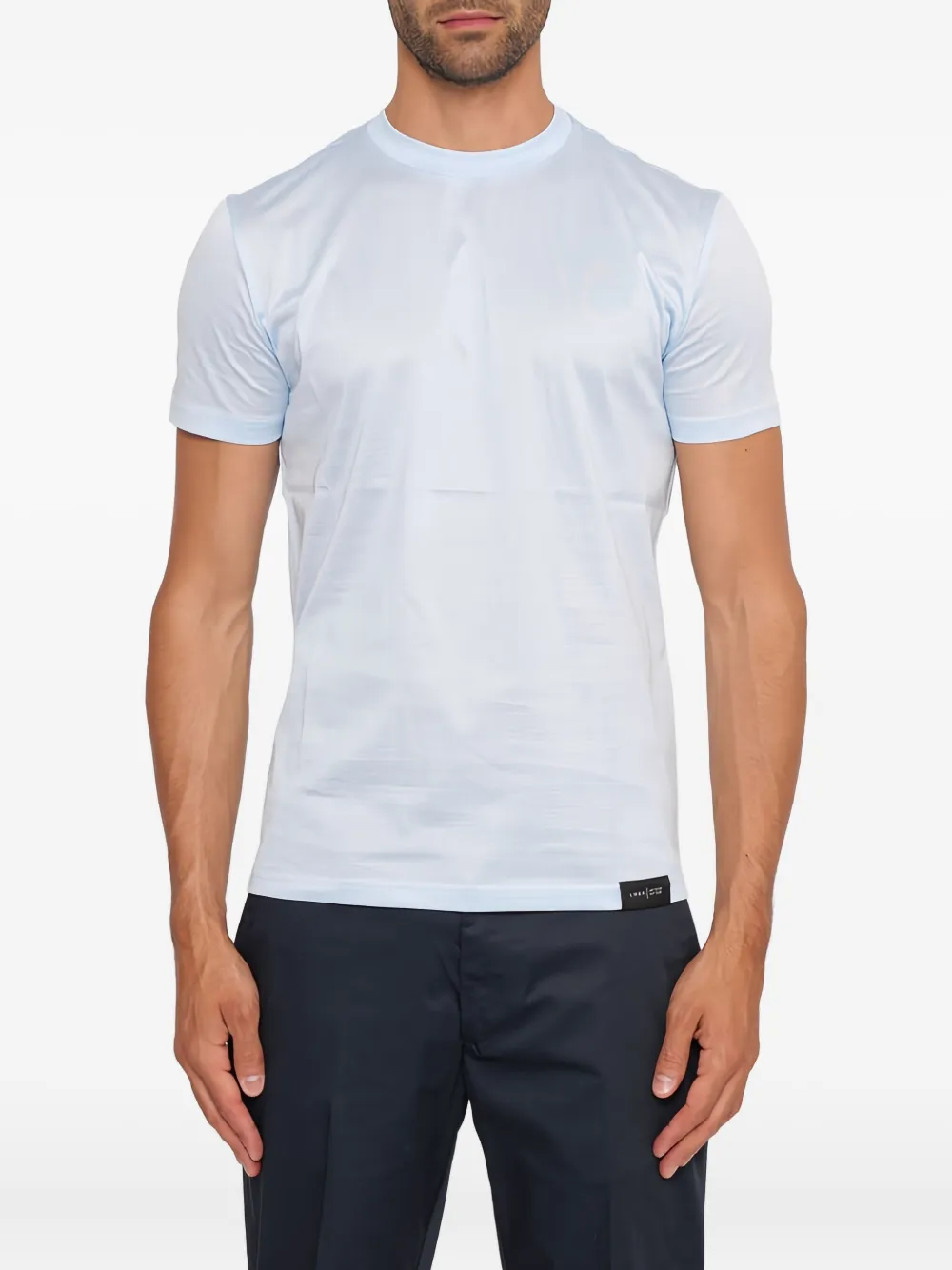 Low Brand T-shirt met ronde hals Blauw