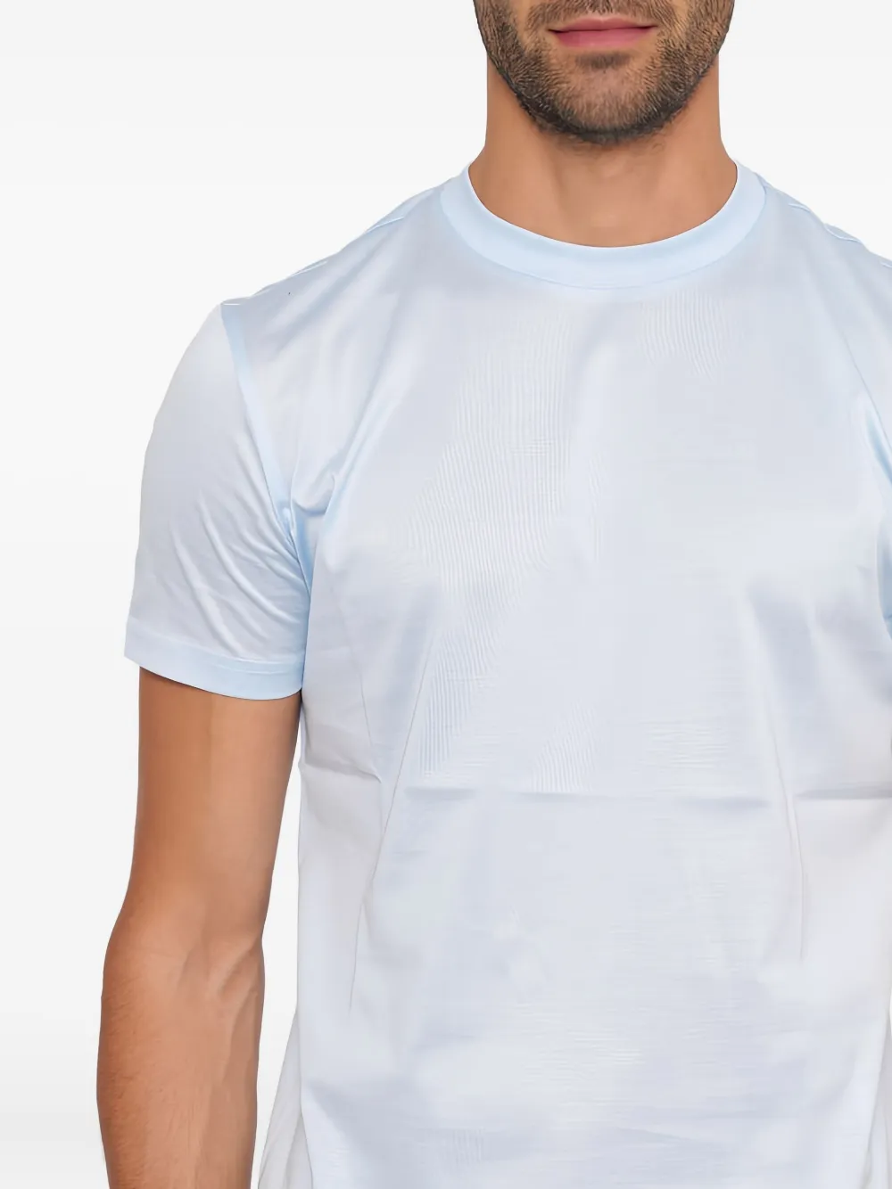 Low Brand T-shirt met ronde hals Blauw
