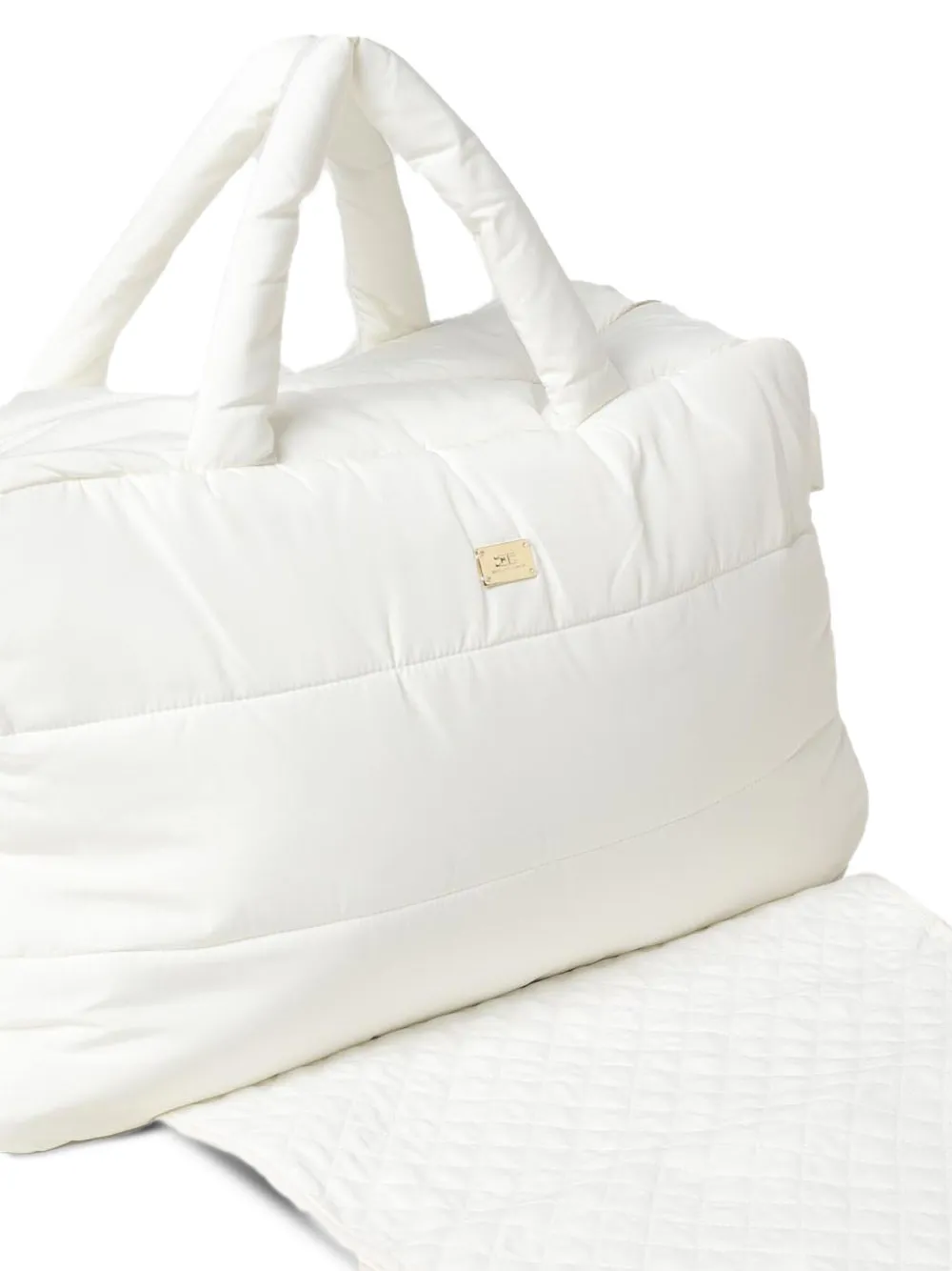 Elisabetta Franchi Kids quilted changing bag Beige