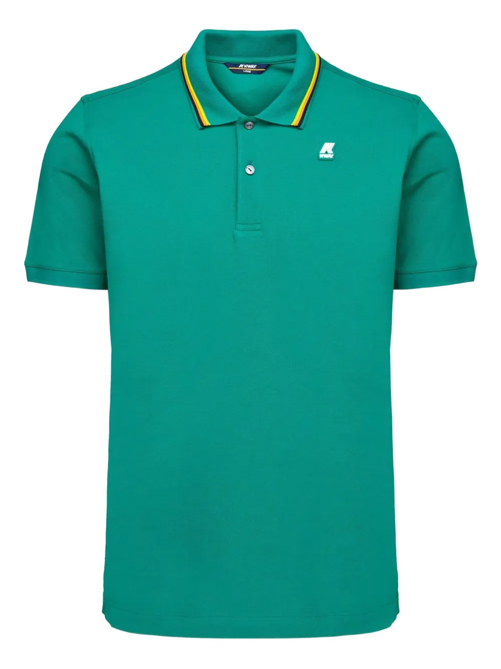 K-Way Jud poloshirt met gestreepte kraag Groen