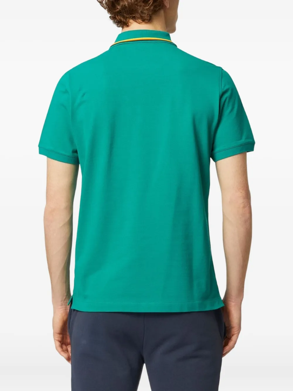K-Way Jud poloshirt met gestreepte kraag Groen