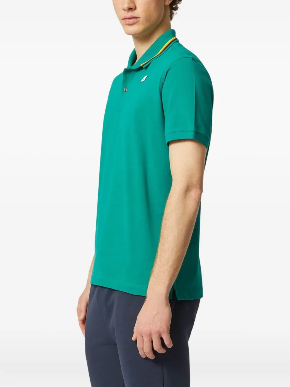 K-Way Jud poloshirt met gestreepte kraag Groen