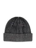Emporio Armani ribbed beanie - Blue