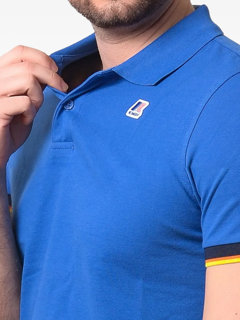 K-Way logo-detail polo shirt Blauw