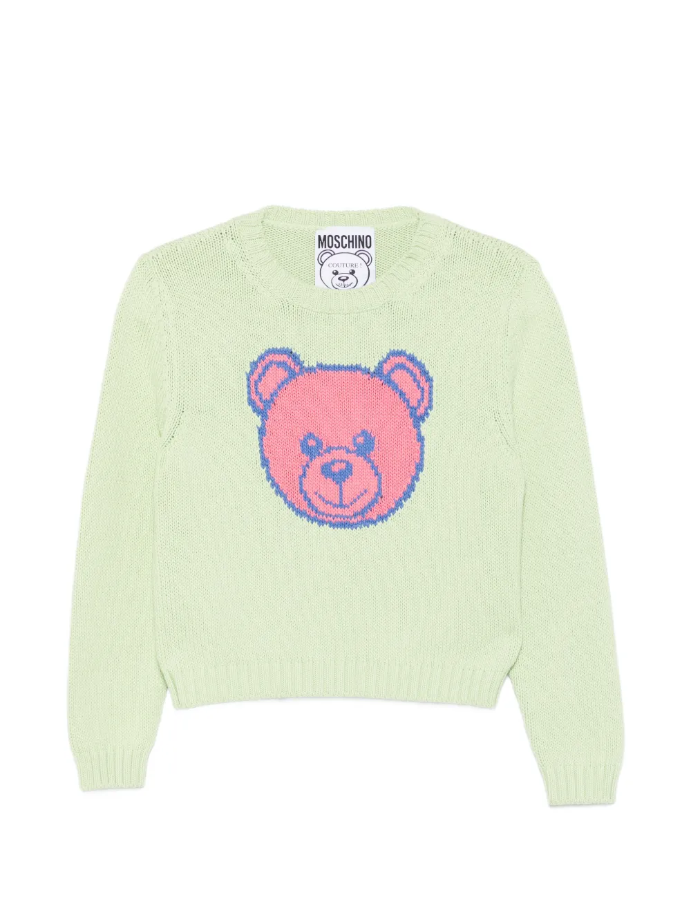 Moschino bear-embellishment sweater - Verde