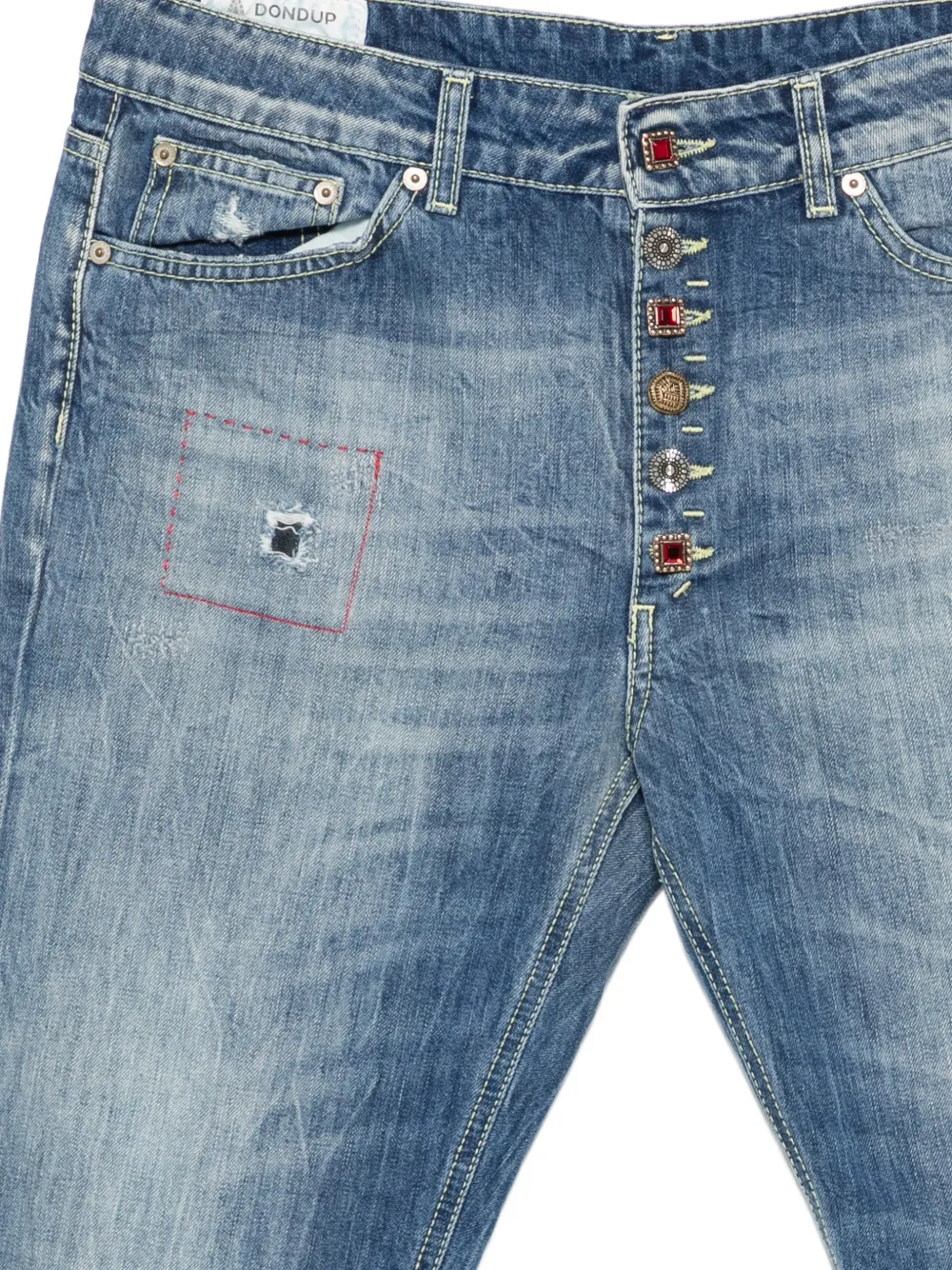 DONDUP Gerafelde jeans Blauw