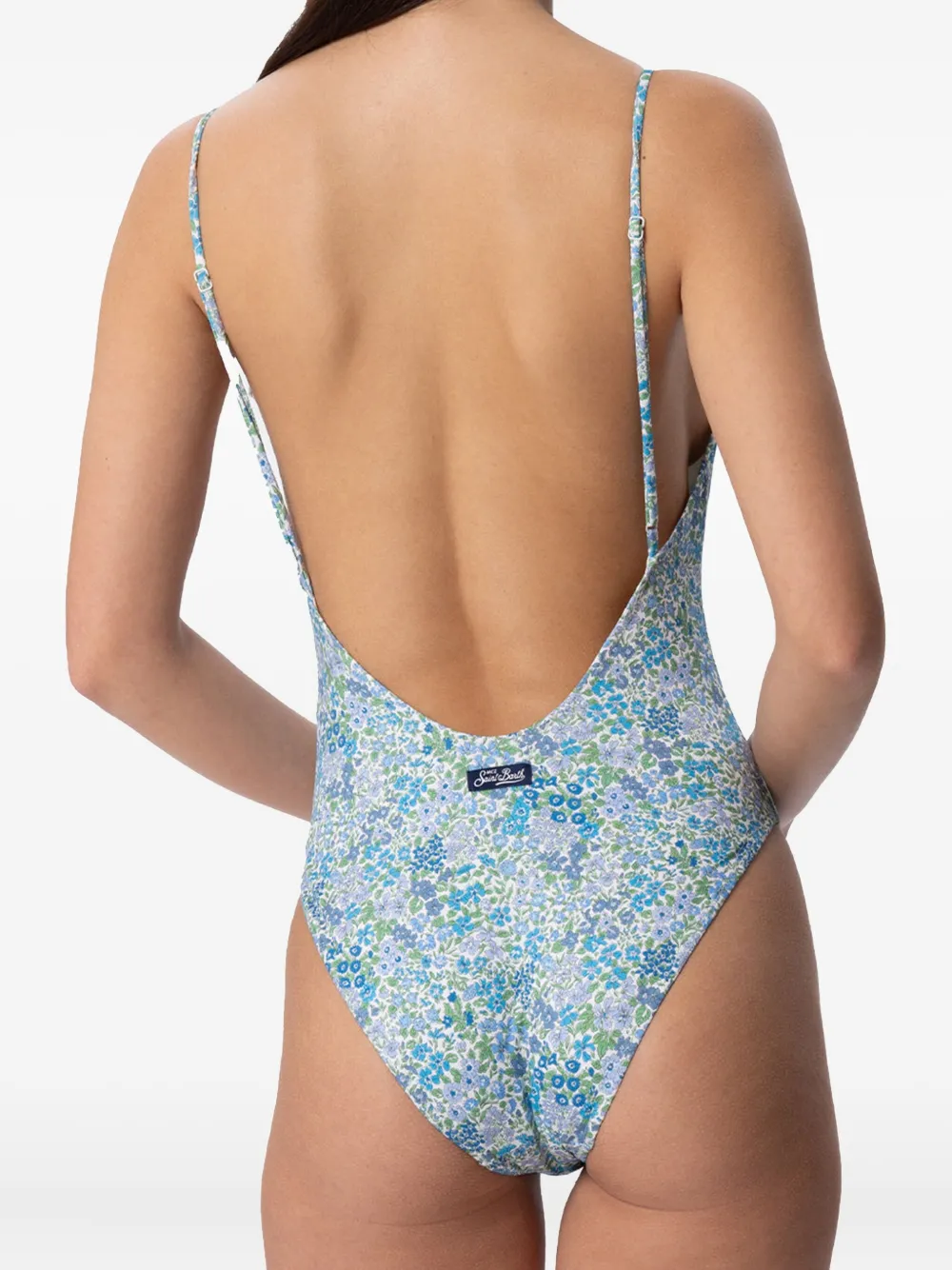  Mc2 Saint Barth Floral-print Swimsuit - Blue 
