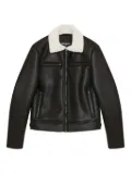 Patrizia Pepe shearling-collar jacket - Black