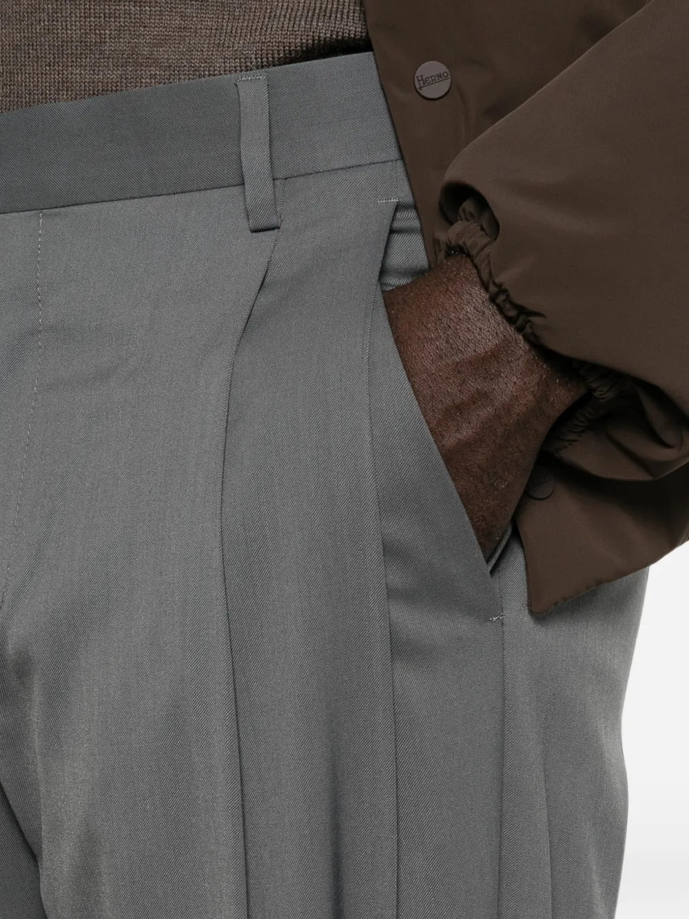 Briglia 1949 Cropped broek met plooien Grijs