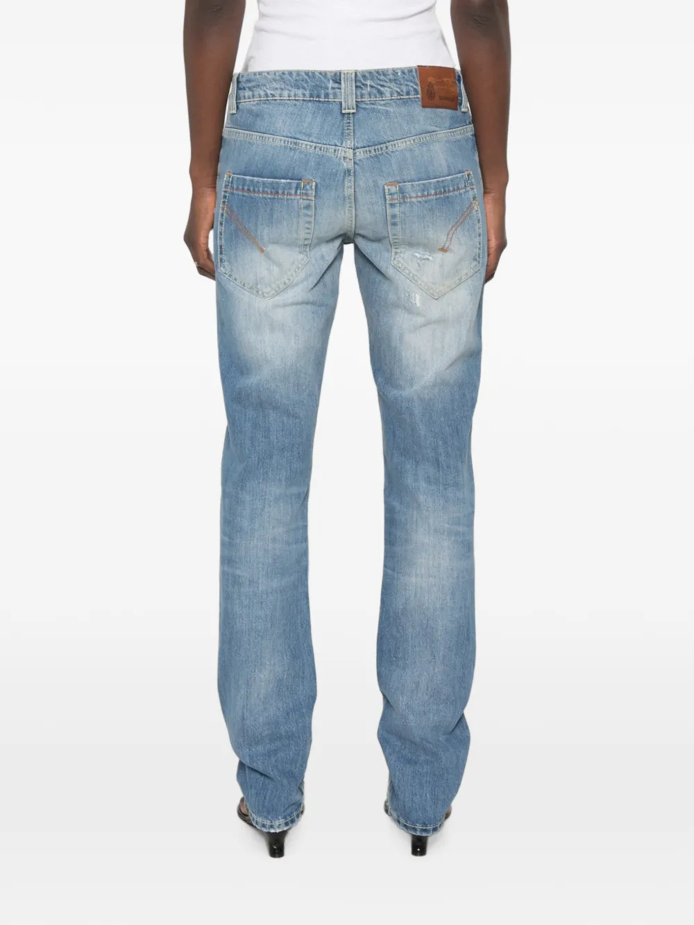 DONDUP Jeans met gerafeld detail Blauw