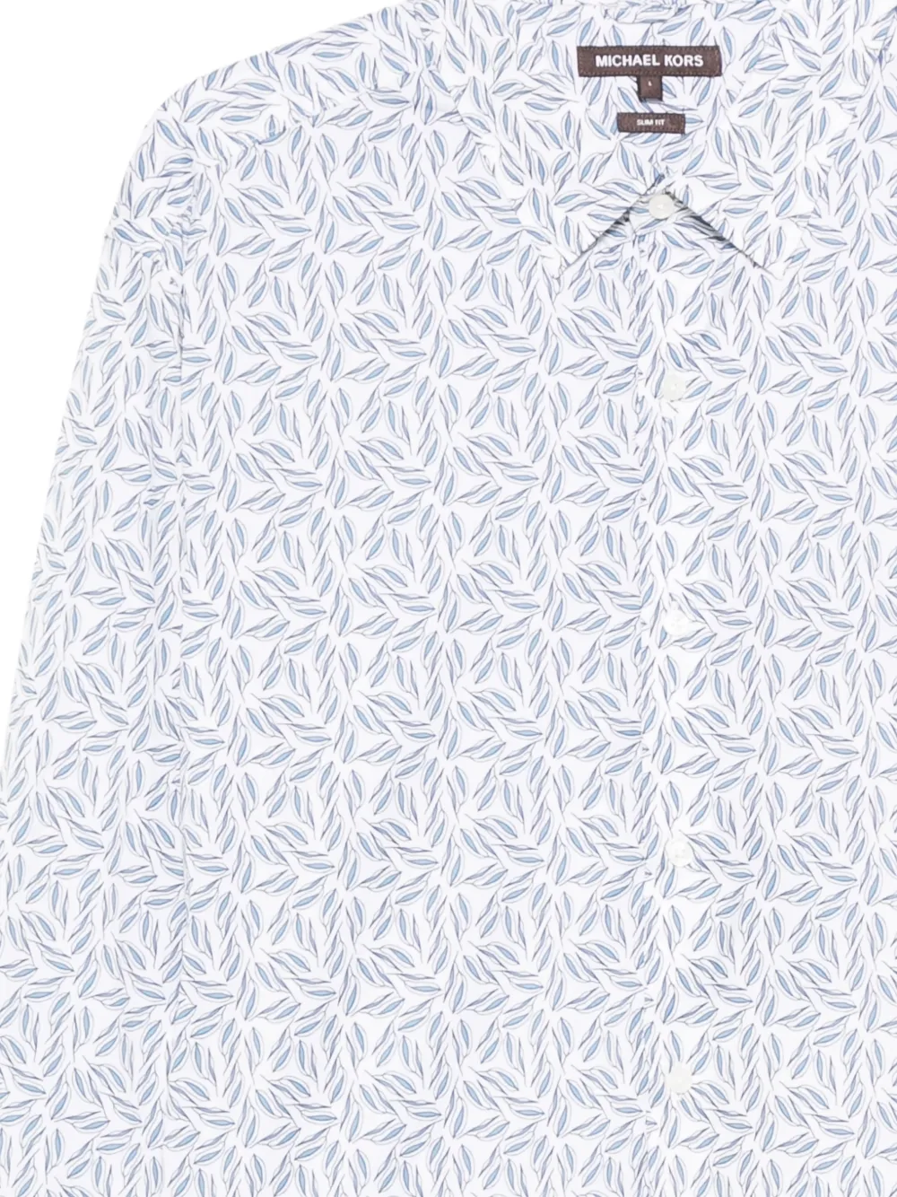Michael Kors Overhemd met bladerprint Wit