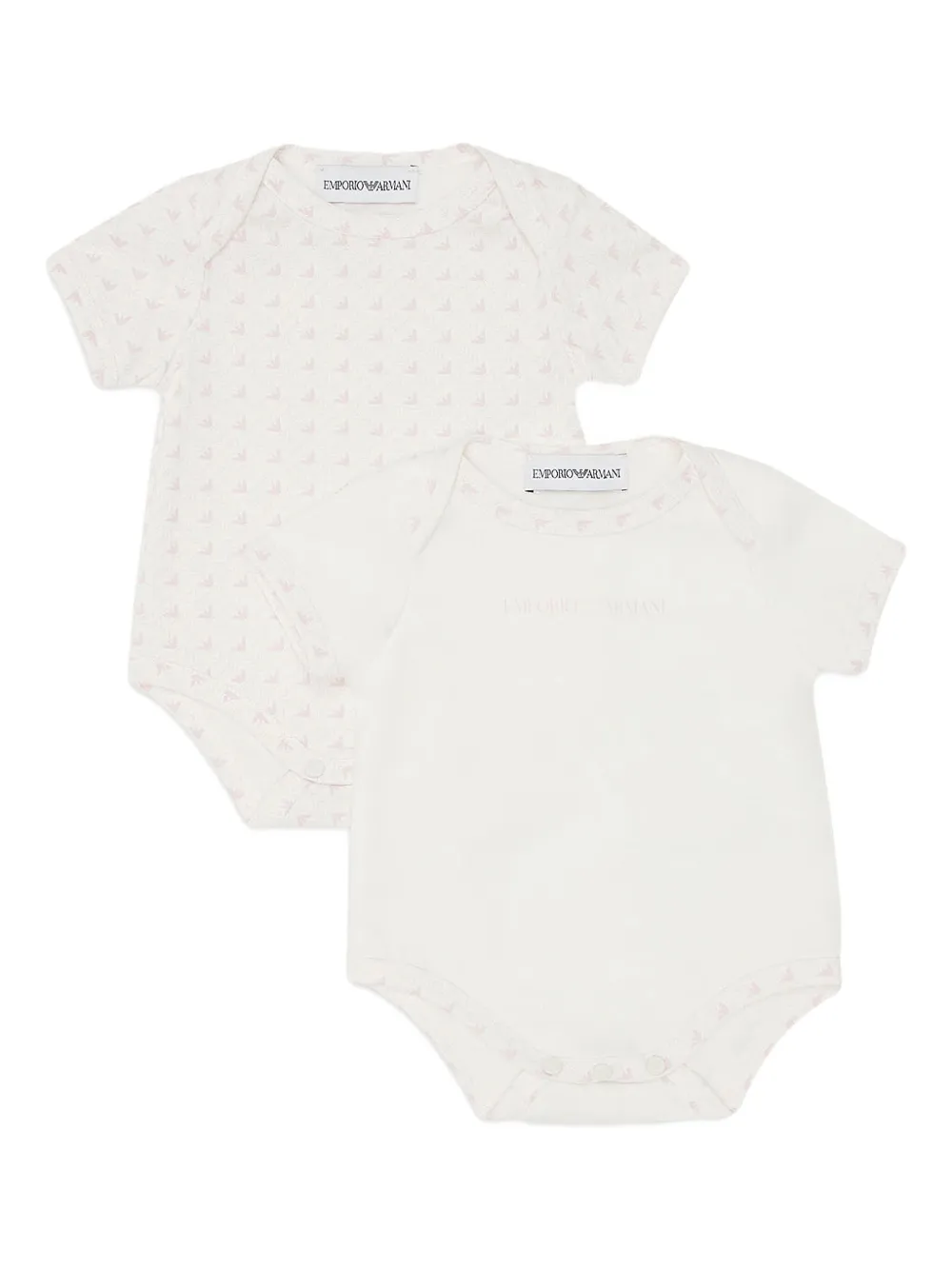 Emporio Ar i Kids logo-print body (pack of two) Roze