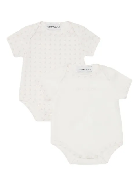 Emporio Armani Kids Set di 2 body con stampa logo